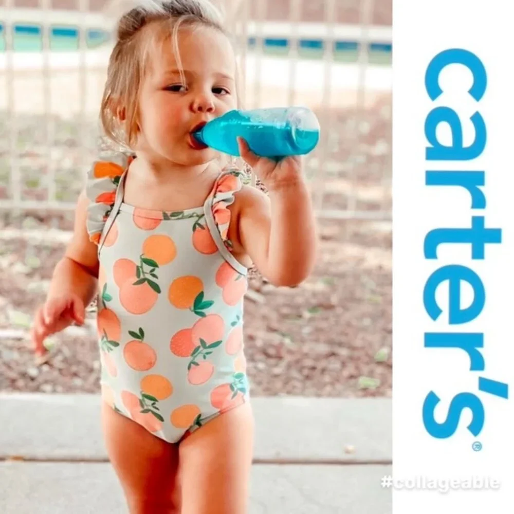 Carters | Fruit Print Flutter Sleeve One Piece Swimsuit | Size 18 Months